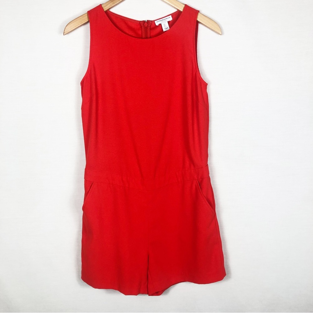 Katherine Barclay Montreal Sleeveless Romper | Red | Size 2